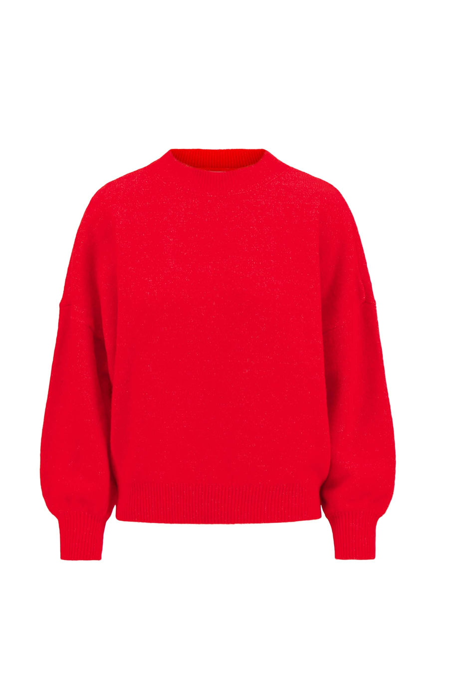 sweater with heart detail | red