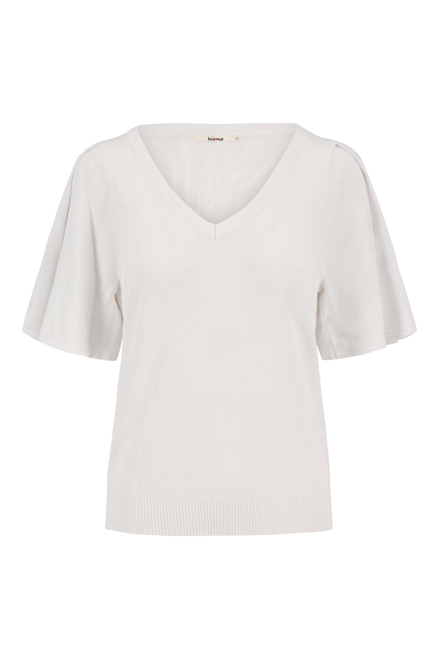 sweater with butterfly sleeve | white