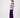 stripe cable sweater with balloon sleeve | mid gray / mid purple