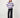 stripe cable sweater with balloon sleeve | mid gray / mid purple
