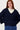 v-neck sweater with cable | night blue