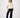 fluffy sweater with round neck | off white