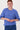 fluffy sweater with round neck | sporty blue