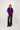 fluffy sweater with round neck | mid purple