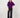 fluffy sweater with round neck | mid purple