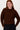 ajour sweater with scalloped edge | chocolate brown