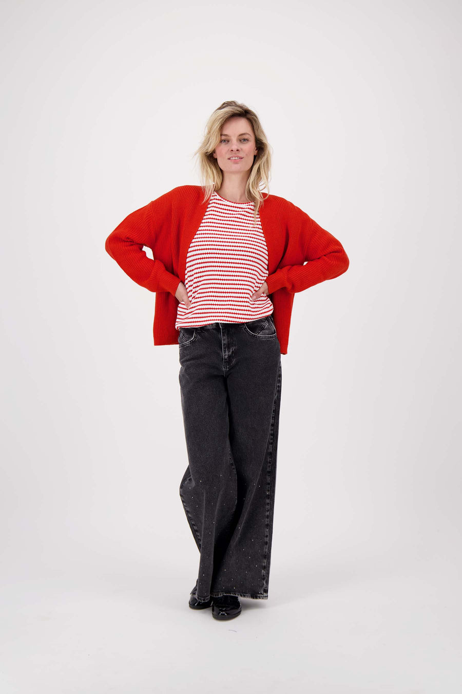 vest rib | orange red