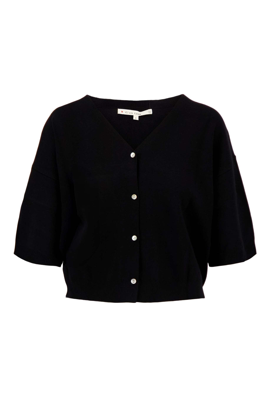 fine-knit cardigan | black