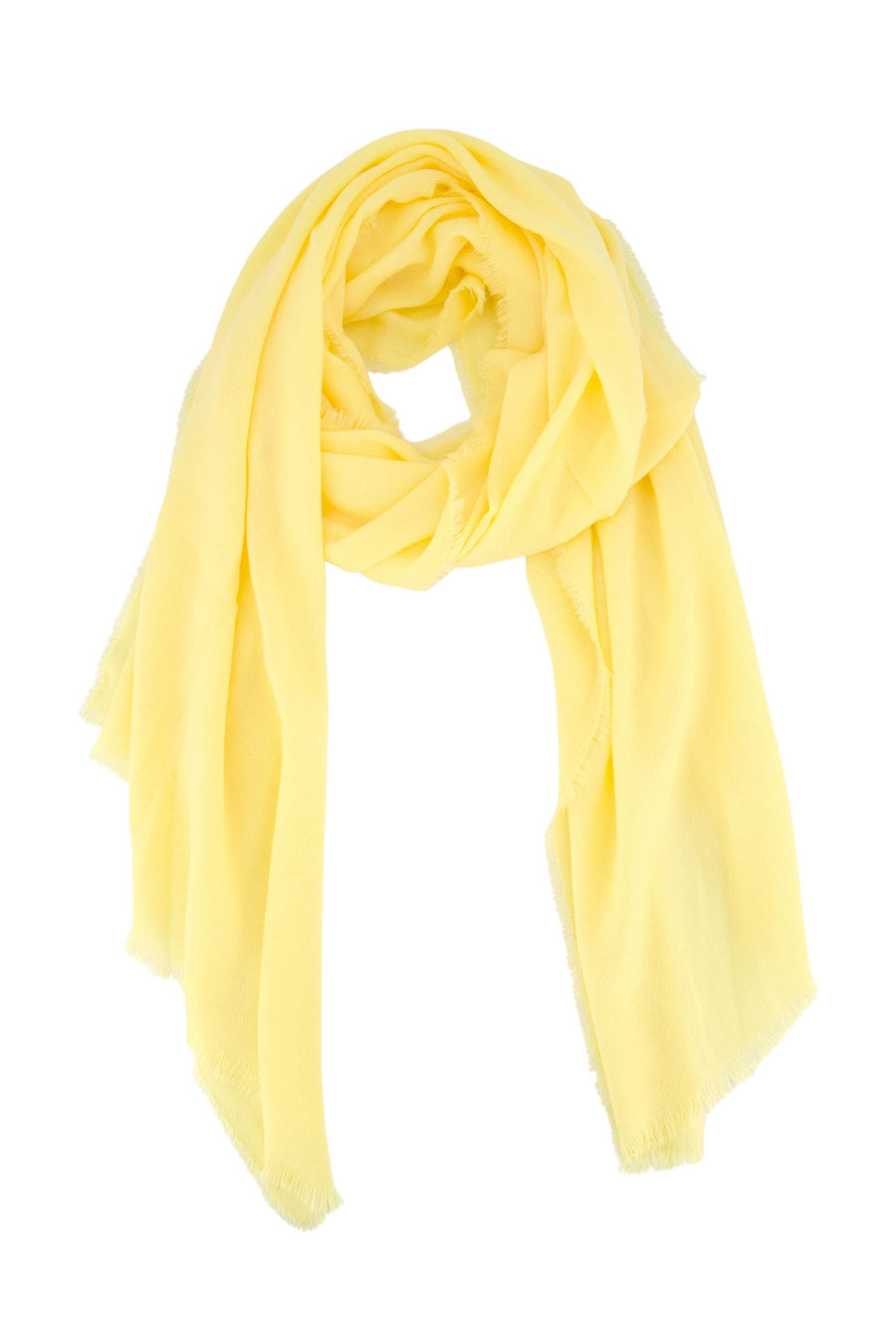 scarf in soft yarn | light yellow