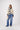 knitted scarf with cables | navy / kit