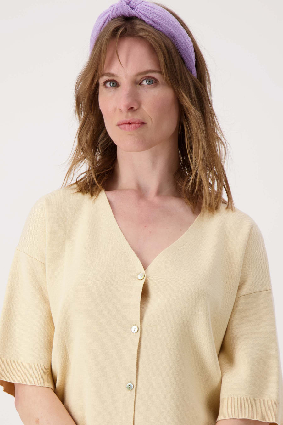 hairband with button | lilac