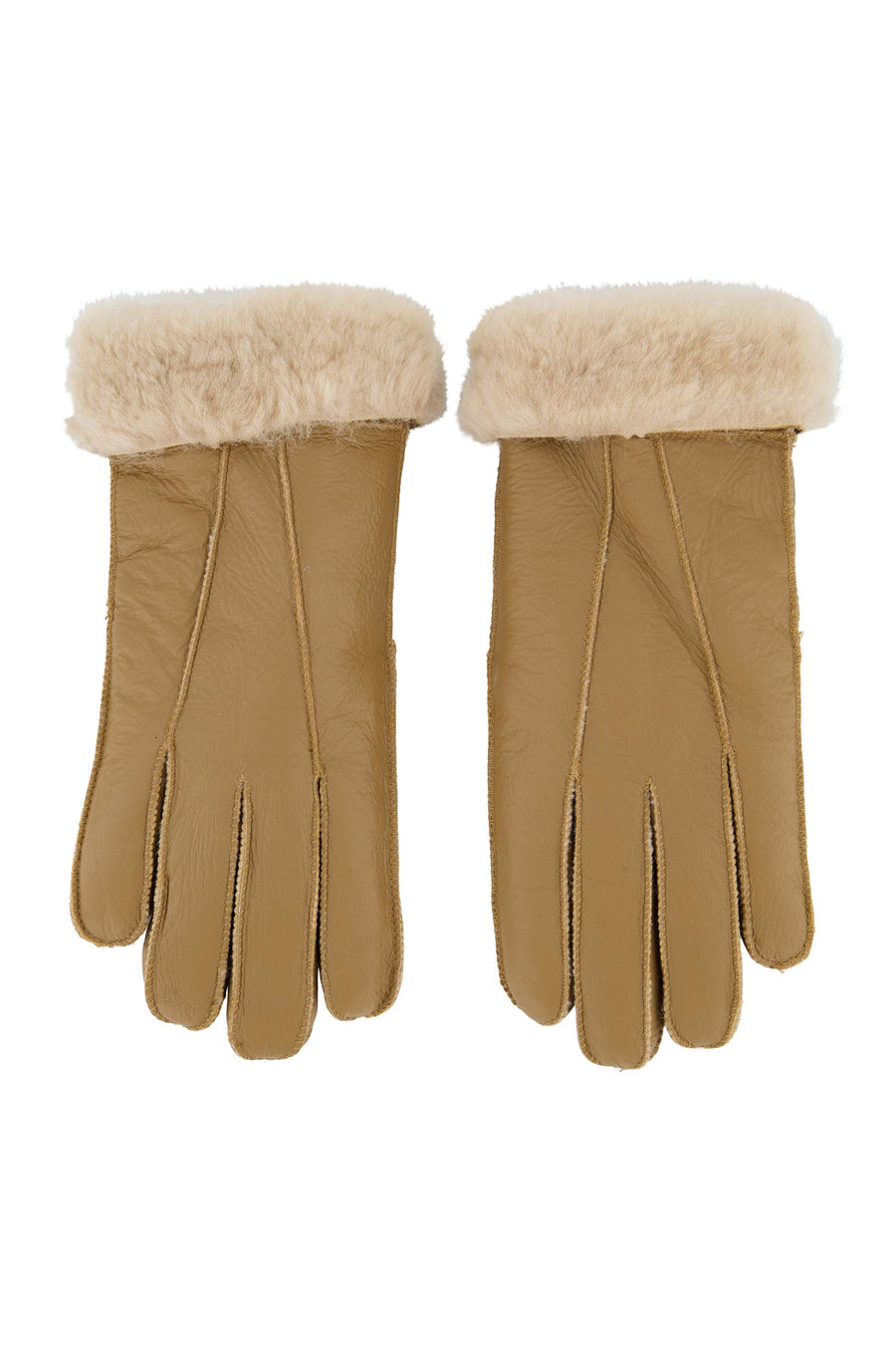 genuine leather gloves with soft inside | taupe