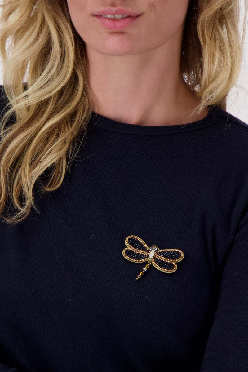 dragonfly brooch | night blue