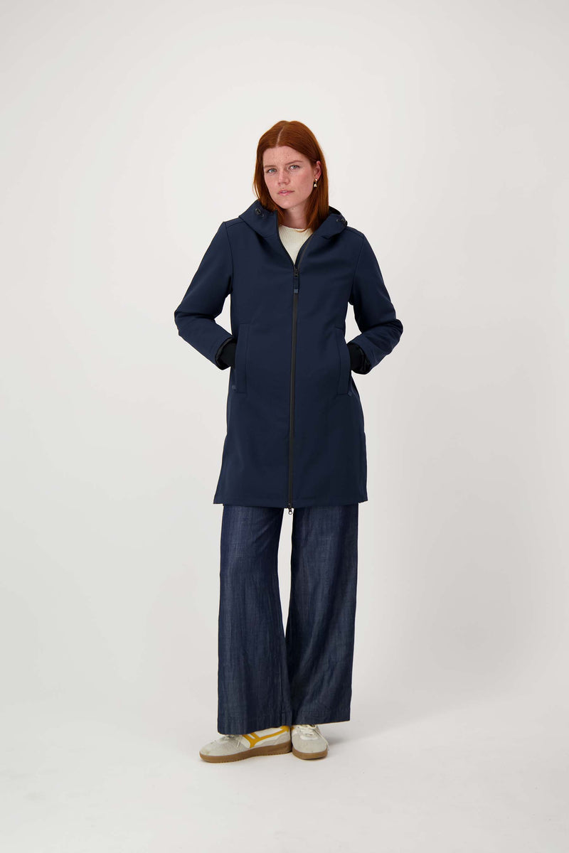 long softshell jacket with soft lining | navy