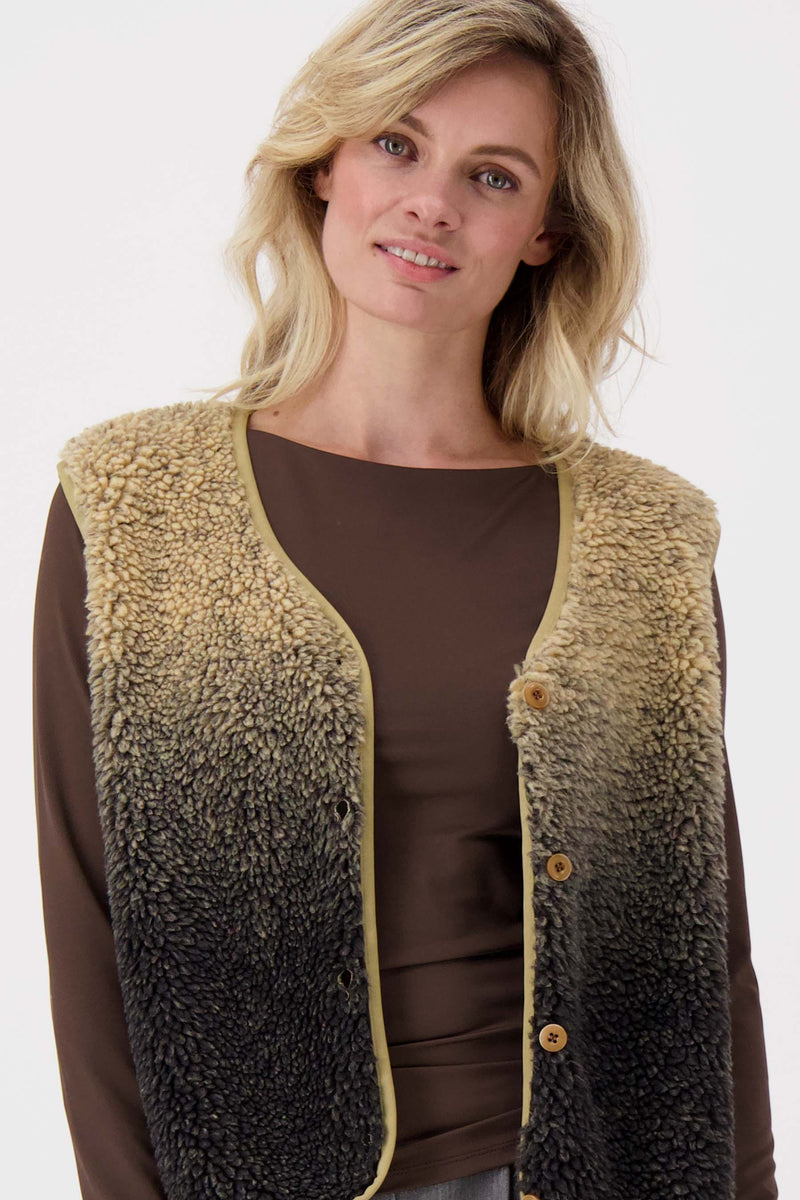 teddy body warmer with gradient effect | beige