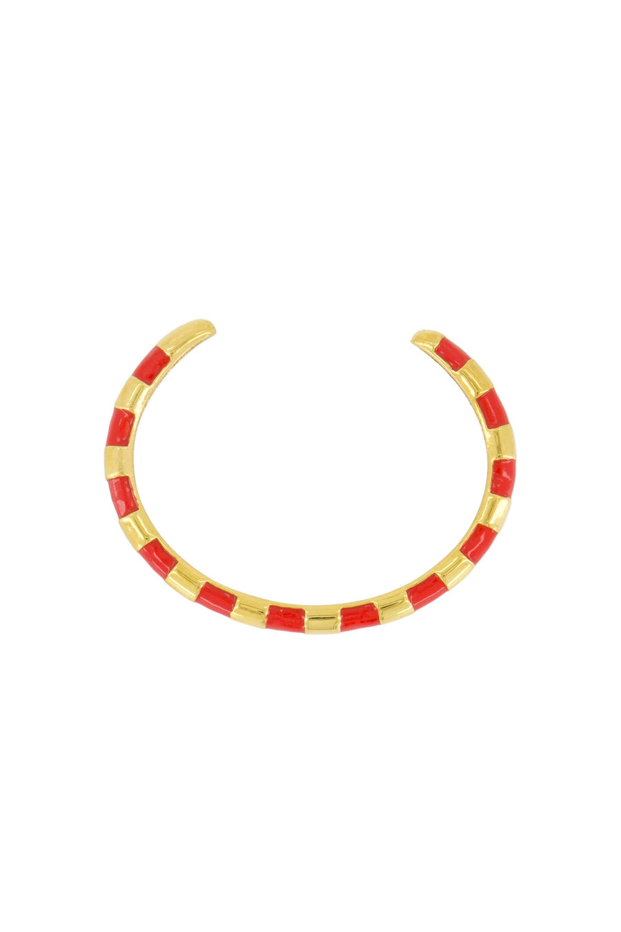 bracelet bangle stripe | orange red / gold