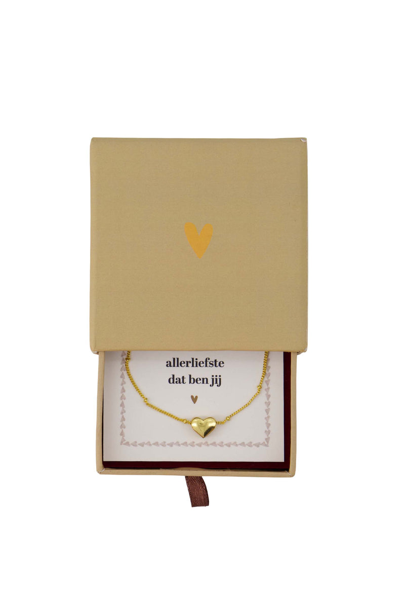 necklace heart in sliding box the sweetest sand | sand