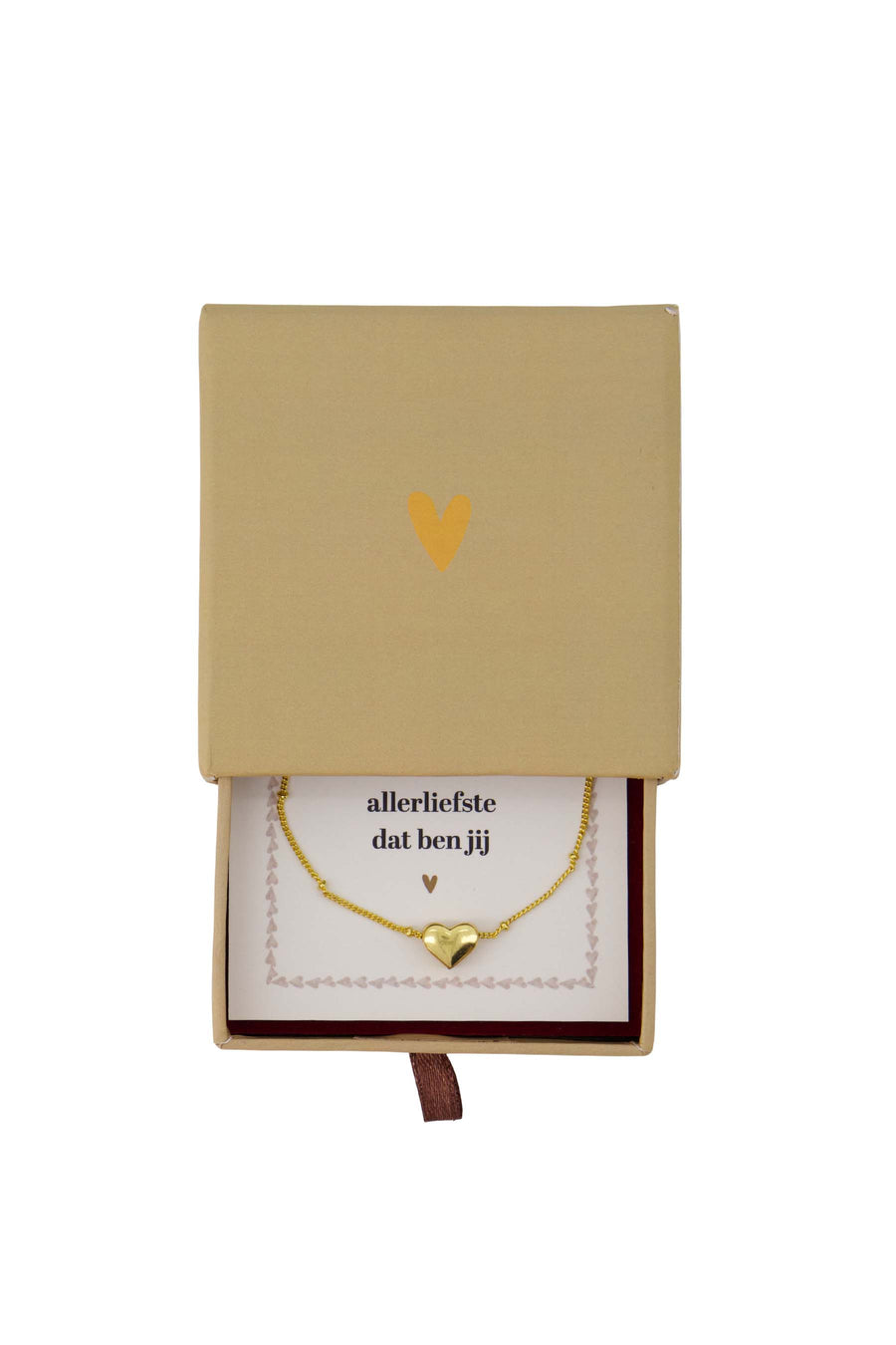 necklace heart in sliding box the sweetest sand | sand