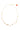 necklace with flower beads | orange-red / gold
