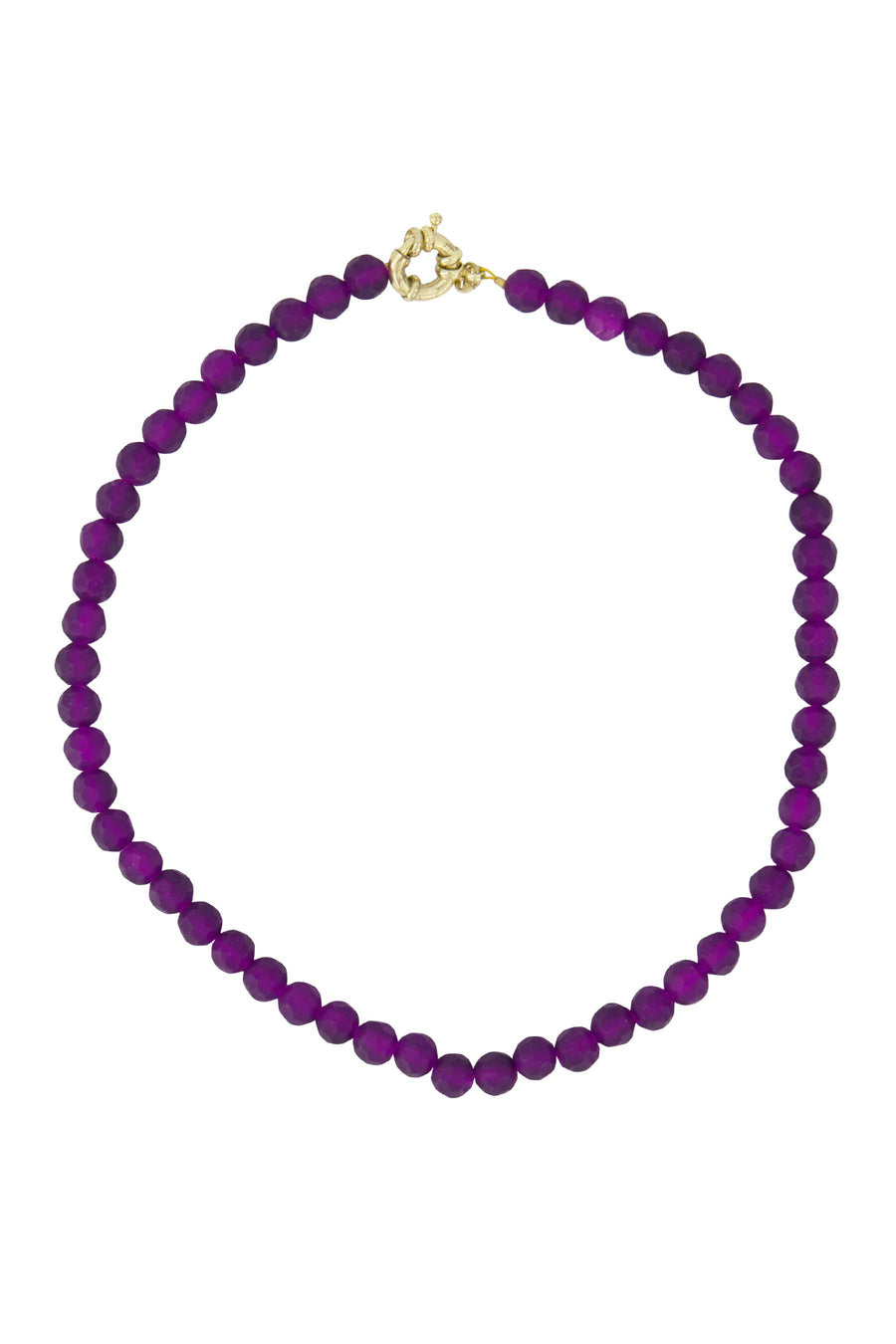 beaded necklace | mid purple