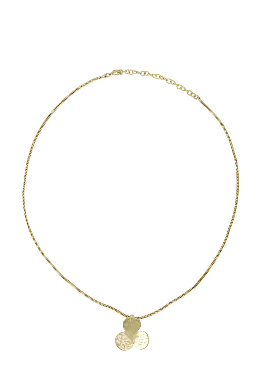 necklace with flower charm | gold