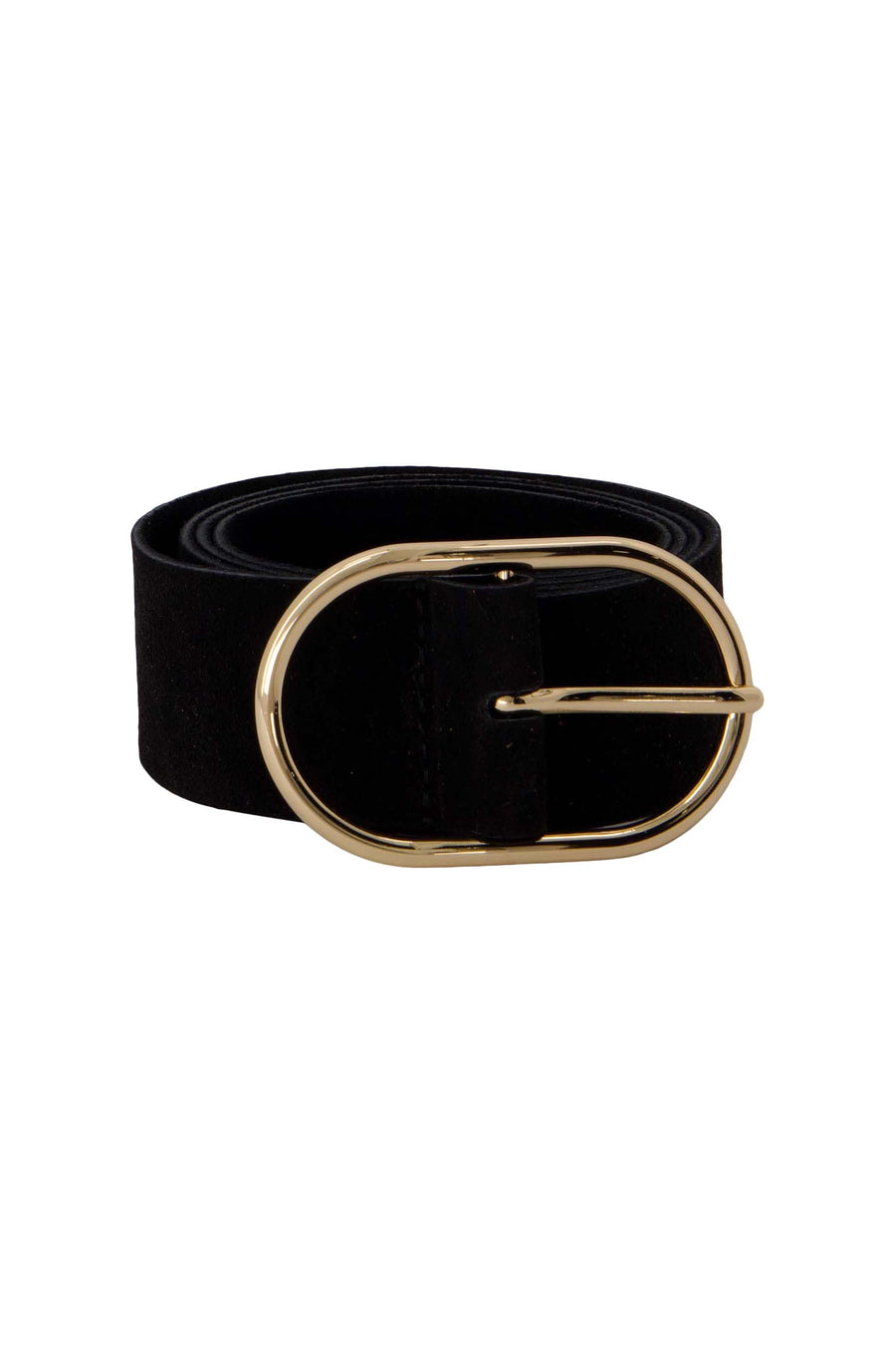 leather belt | black / gold