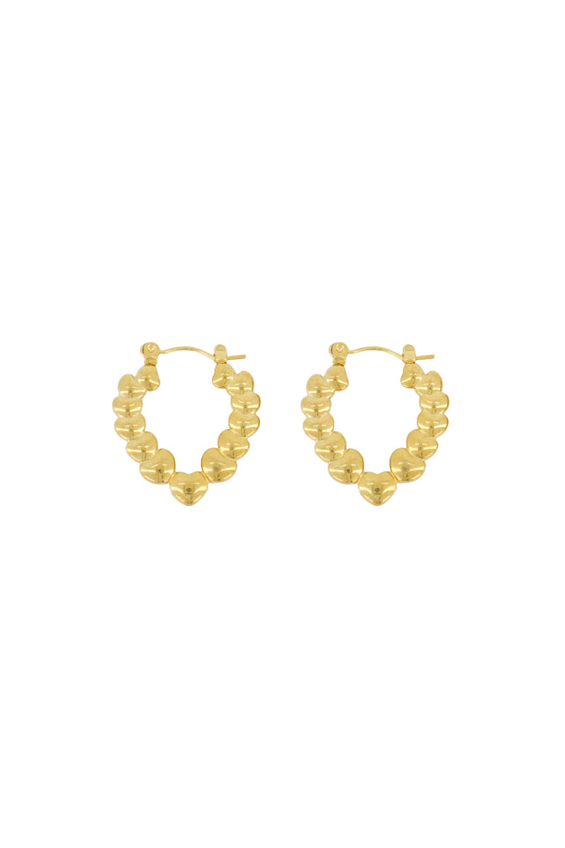 hearts earrings oval | gold