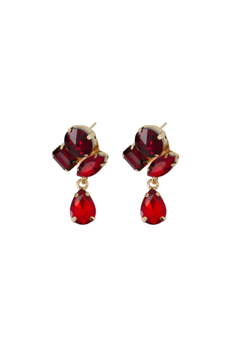 earrings with red stone | rio red