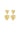 earrings with two hearts gold | gold