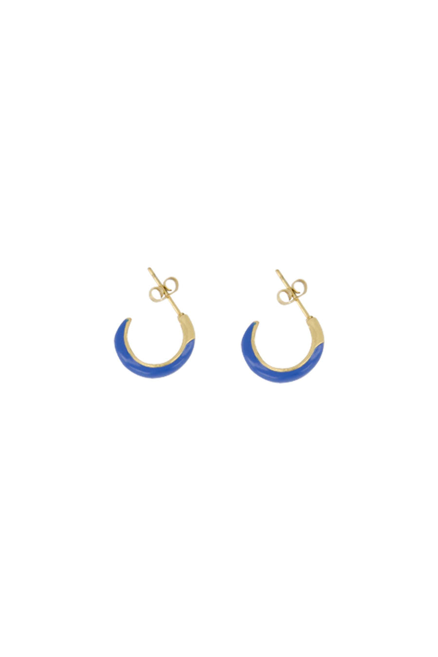 earrings with stripe | summer blue / gold