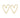 ear studs in open heart shape | gold