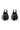 bead string earrings | black