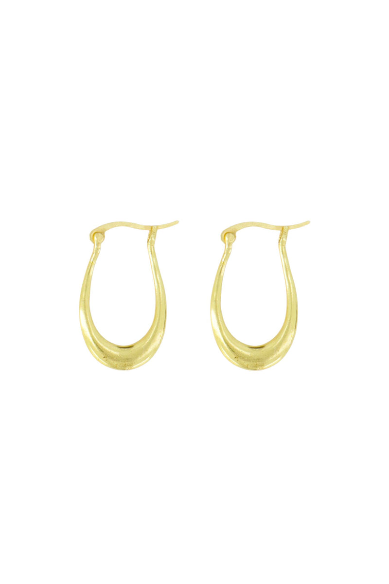 Earrings with oval shape | gold