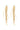 long earrings with herringbone texture | gold
