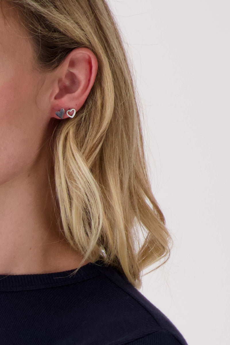Heart earrings | silver