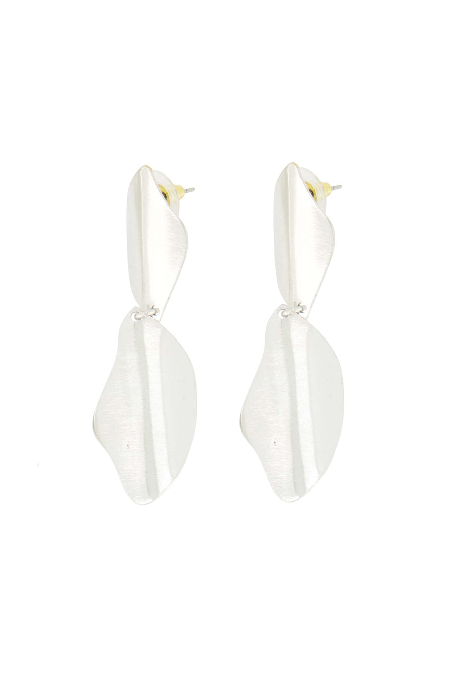 earrings with leaf shape | silver