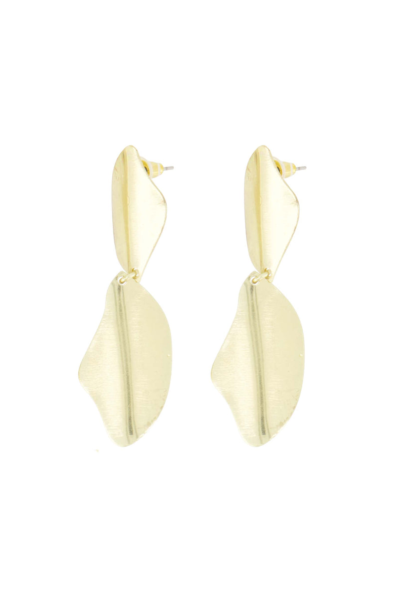 earrings with leaf shape | gold