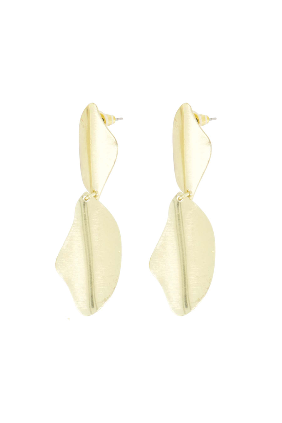earrings with leaf shape | gold