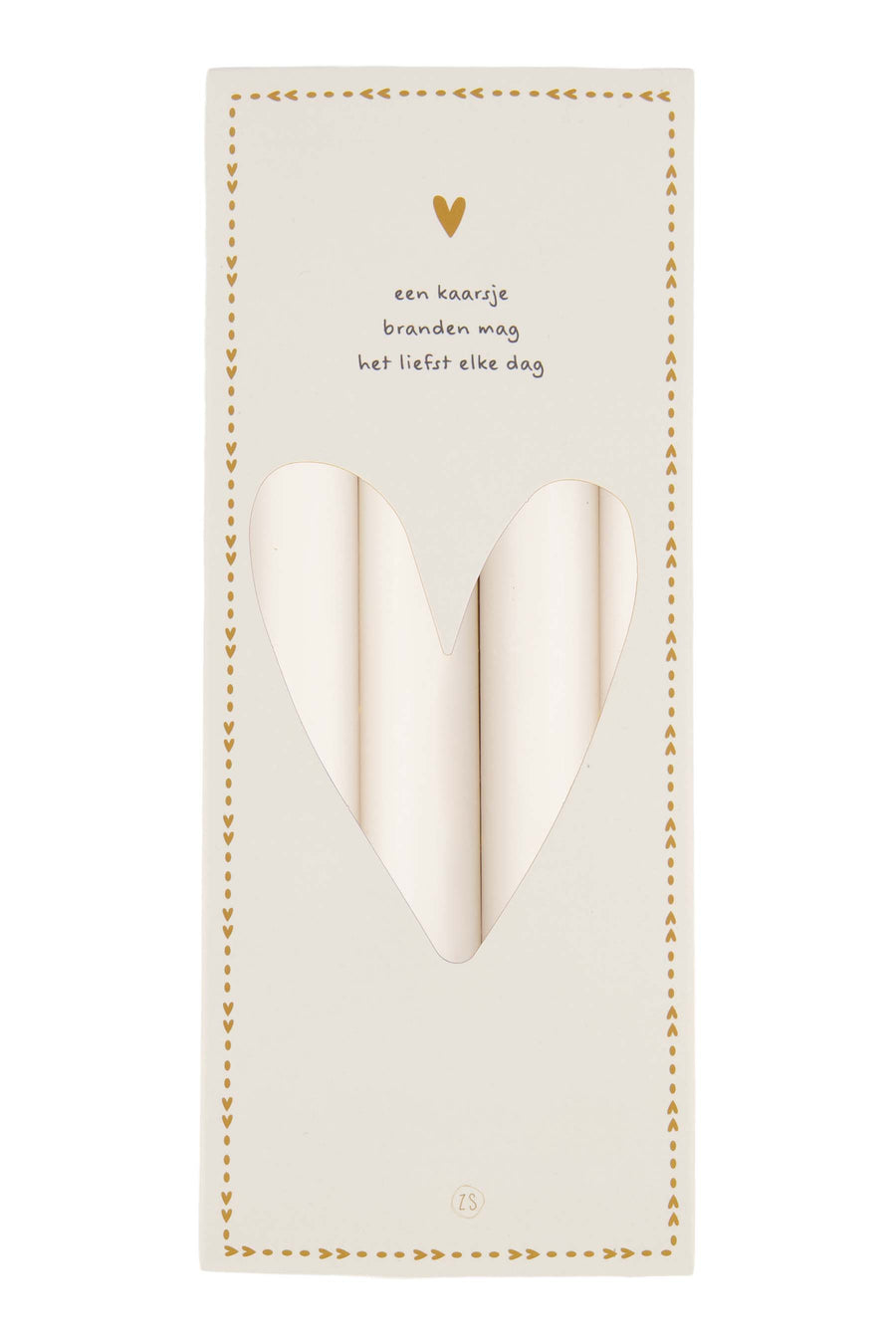 4 rustic candles 20cm | off white