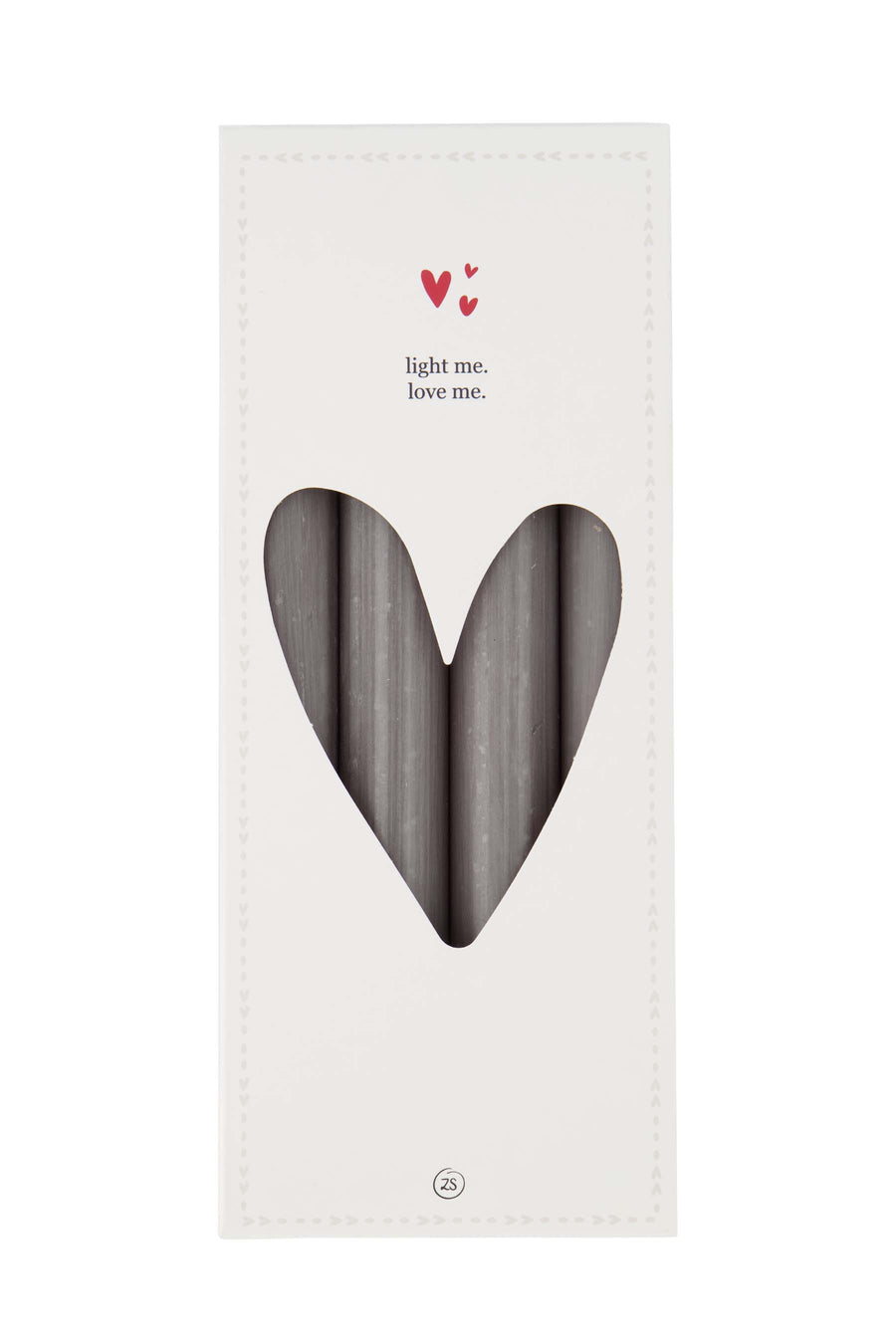 set of 4 rustic candles 20cm | gray-green