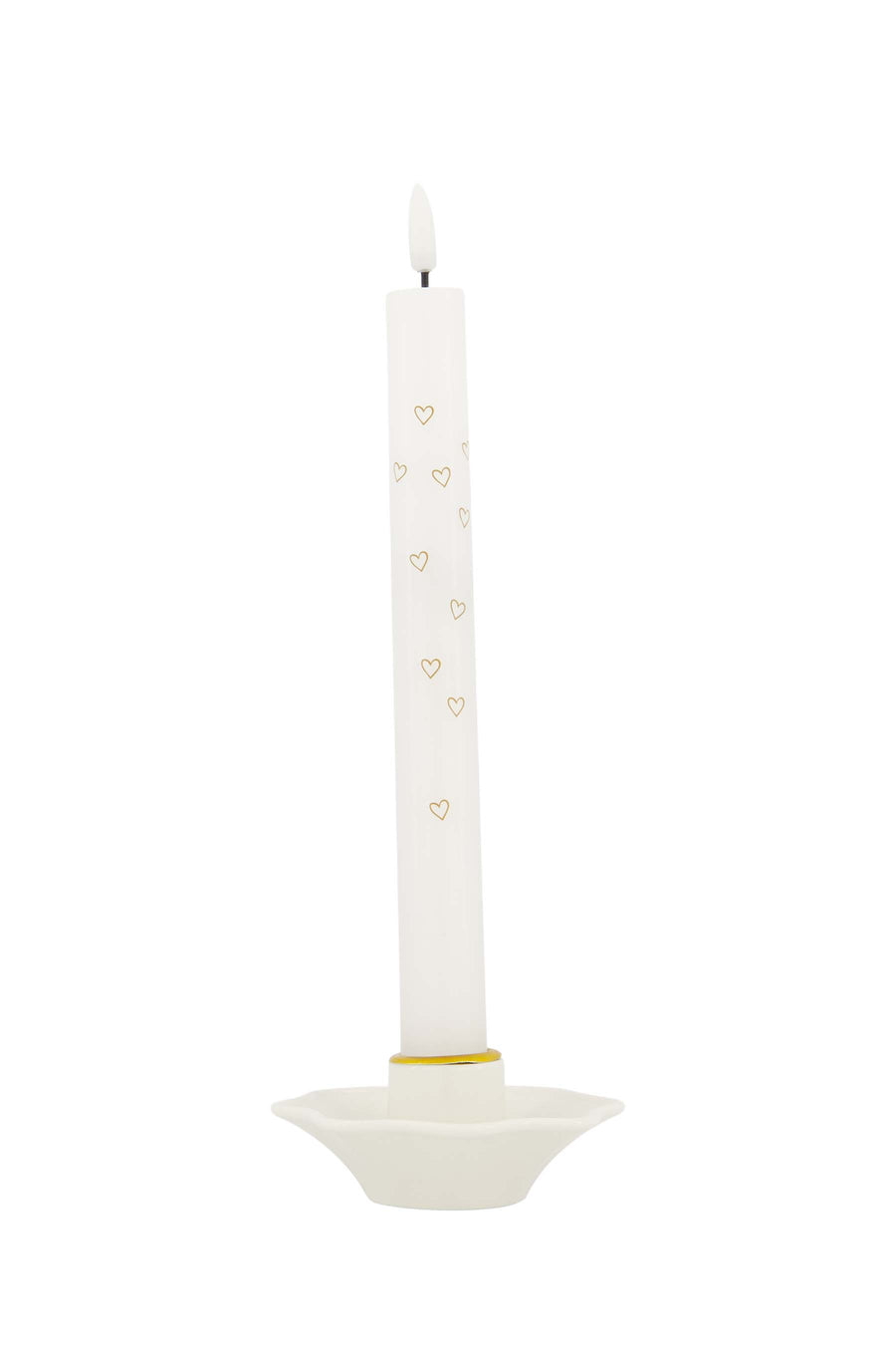 candlestick ceramic shell white | white
