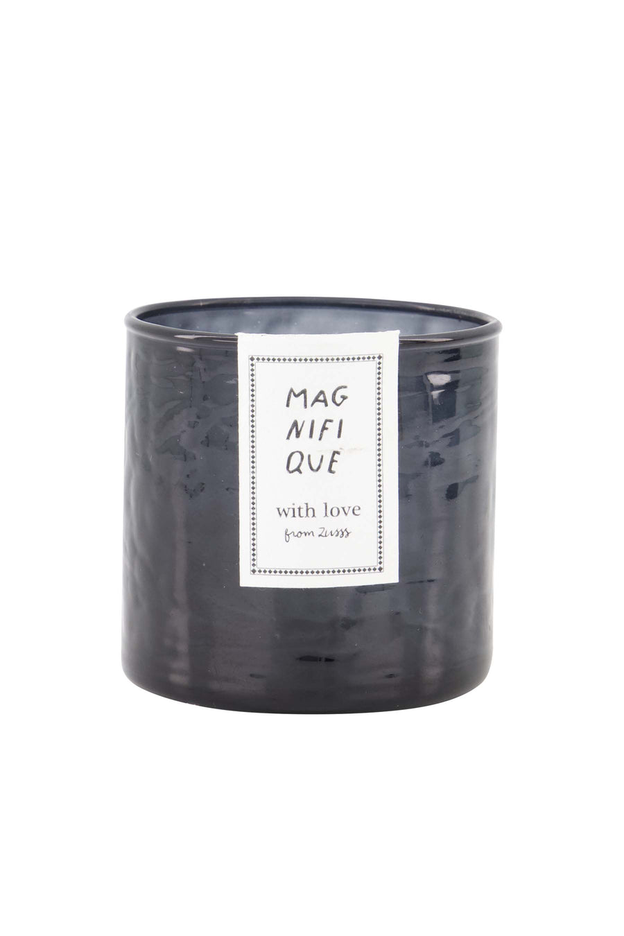 tea light holder hammered glass S anthracite gray | anthracite gray