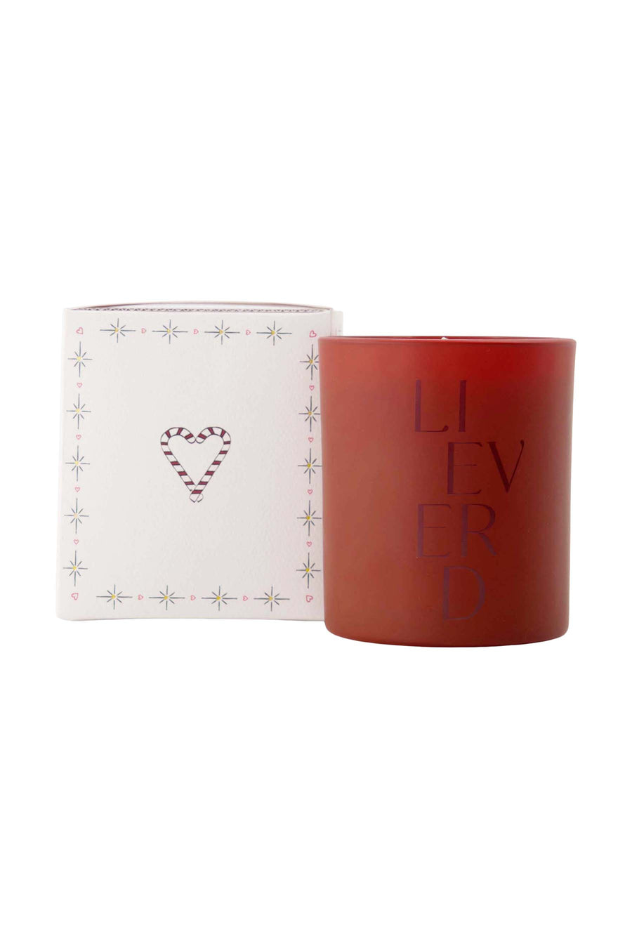 scented candle glass in box sweetheart white/dark red | white/dark red