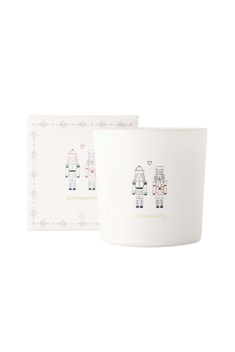 scented candle glass in box nutcrackers christmas toy white | white