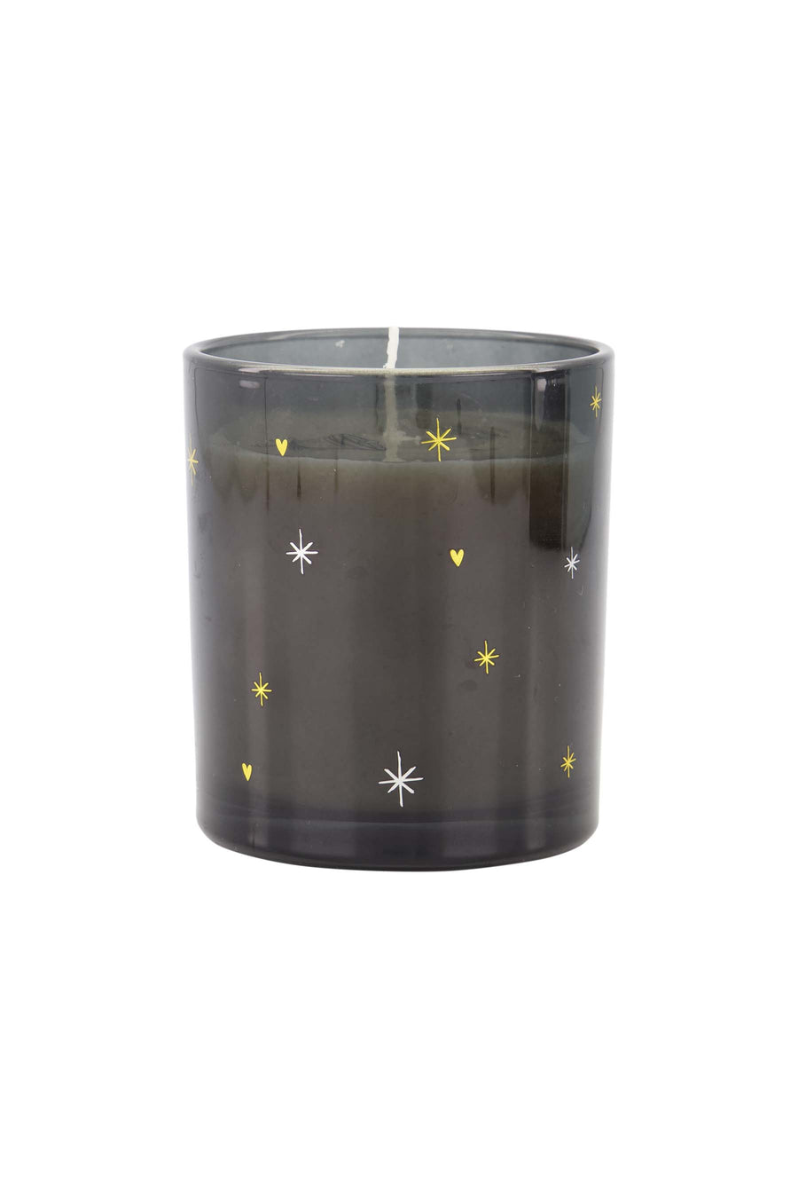 scented candle glass stars | black