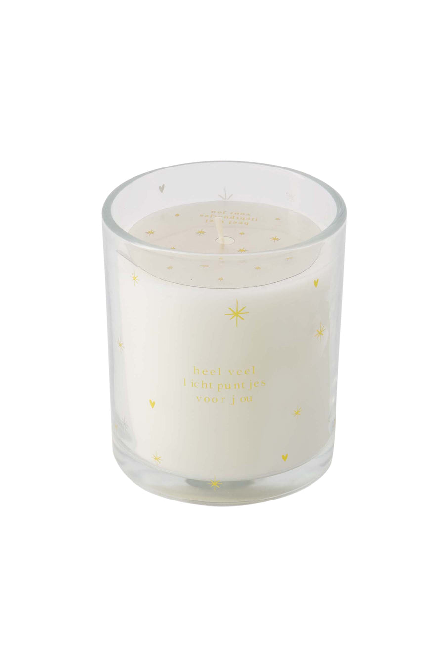 scented candle glass stars | transparent