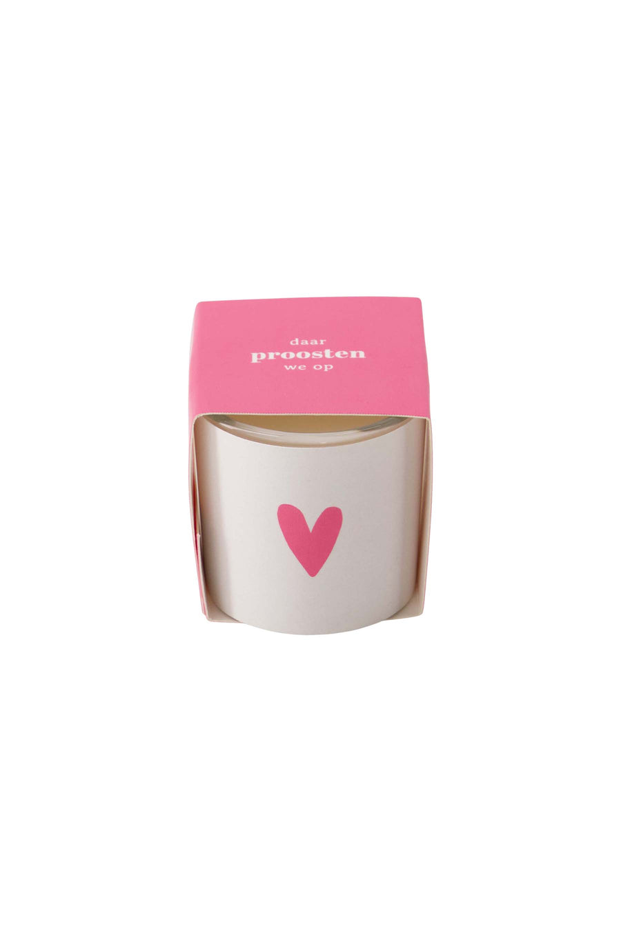 scented candle in wrapper toast white/pink | white/pink