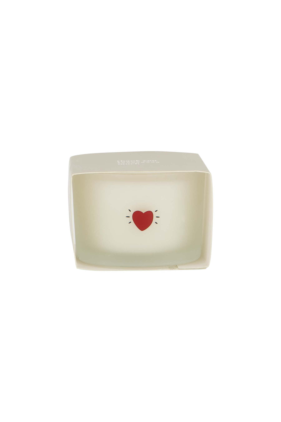 scented candle in wrapper thank you white/gray green | white/gray green