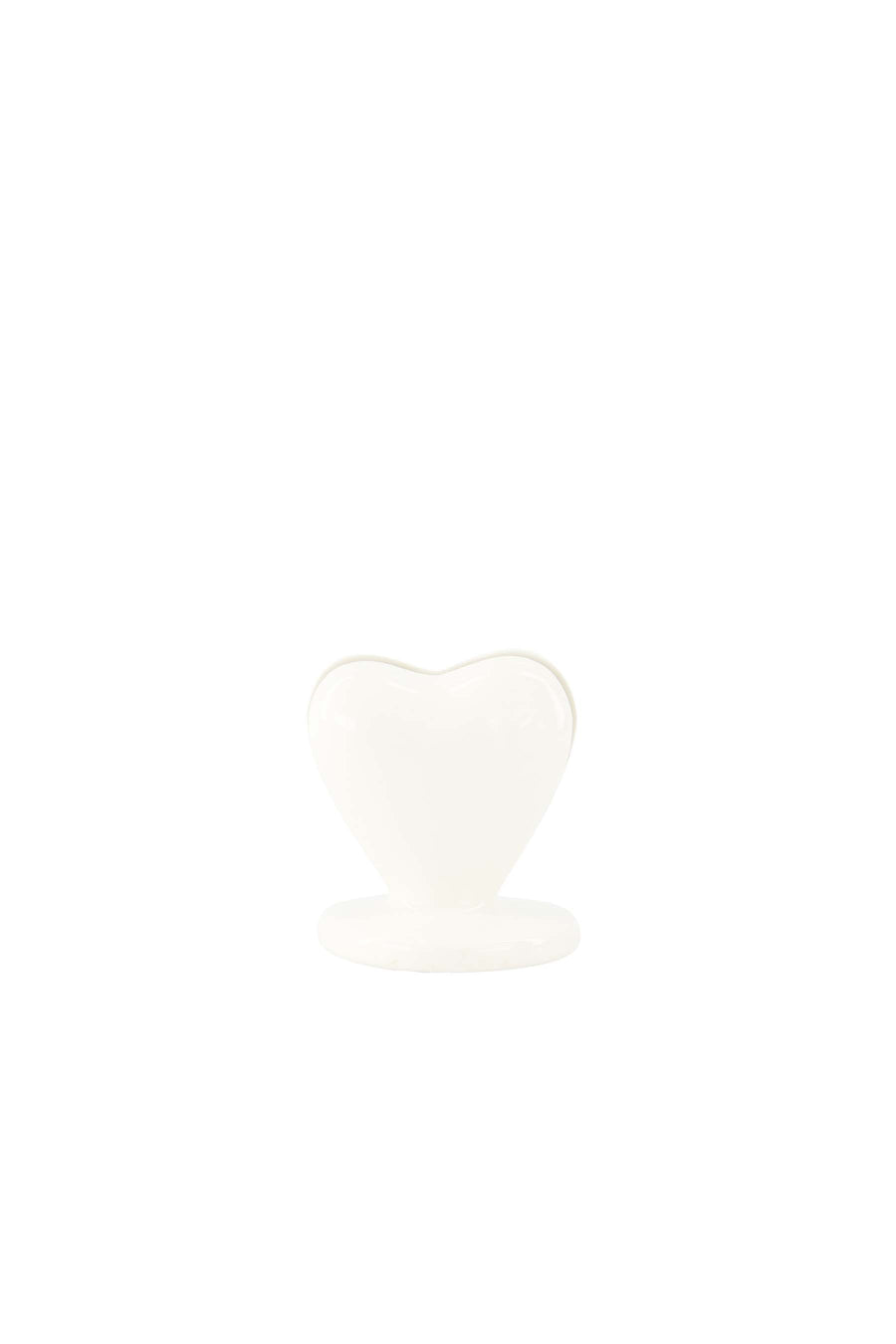 card stand ceramic heart | white