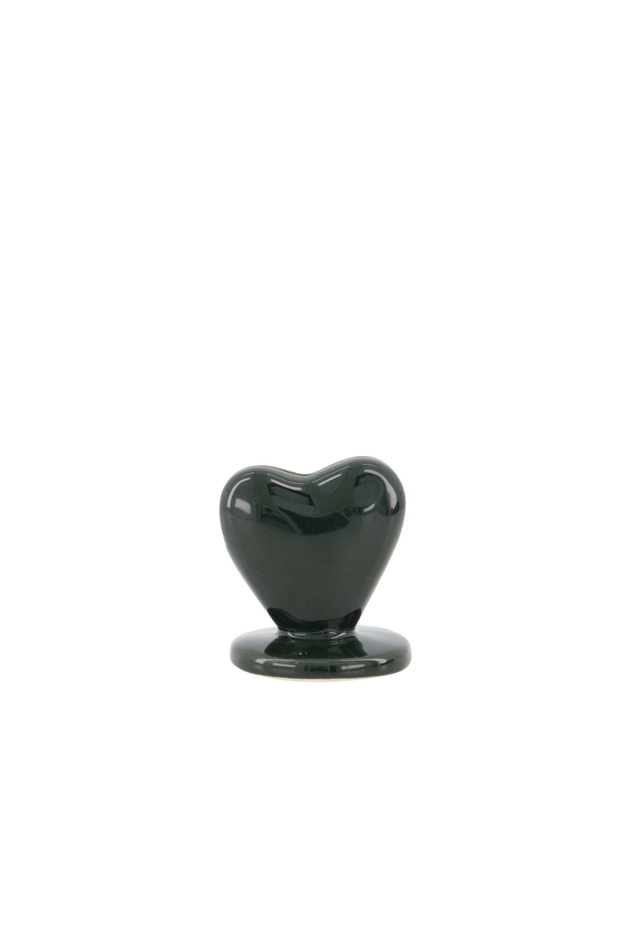 card stand ceramic heart | dark green